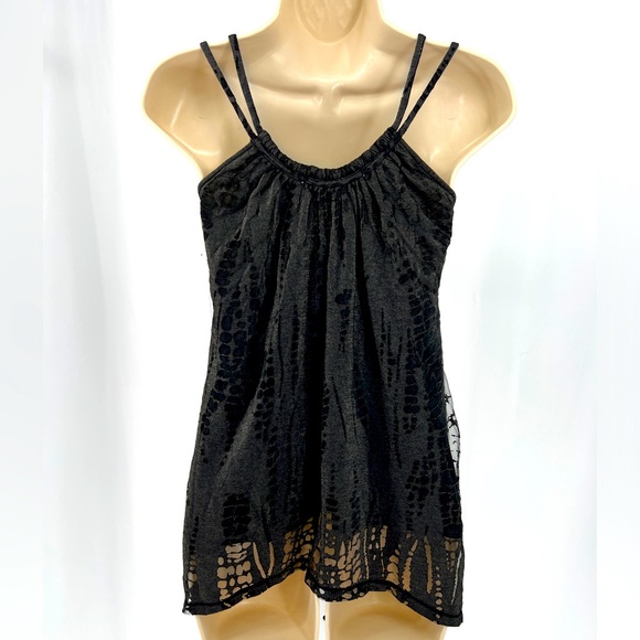 REBECCA BEESON - Black lined Tank Blouse - Picture 2 of 6